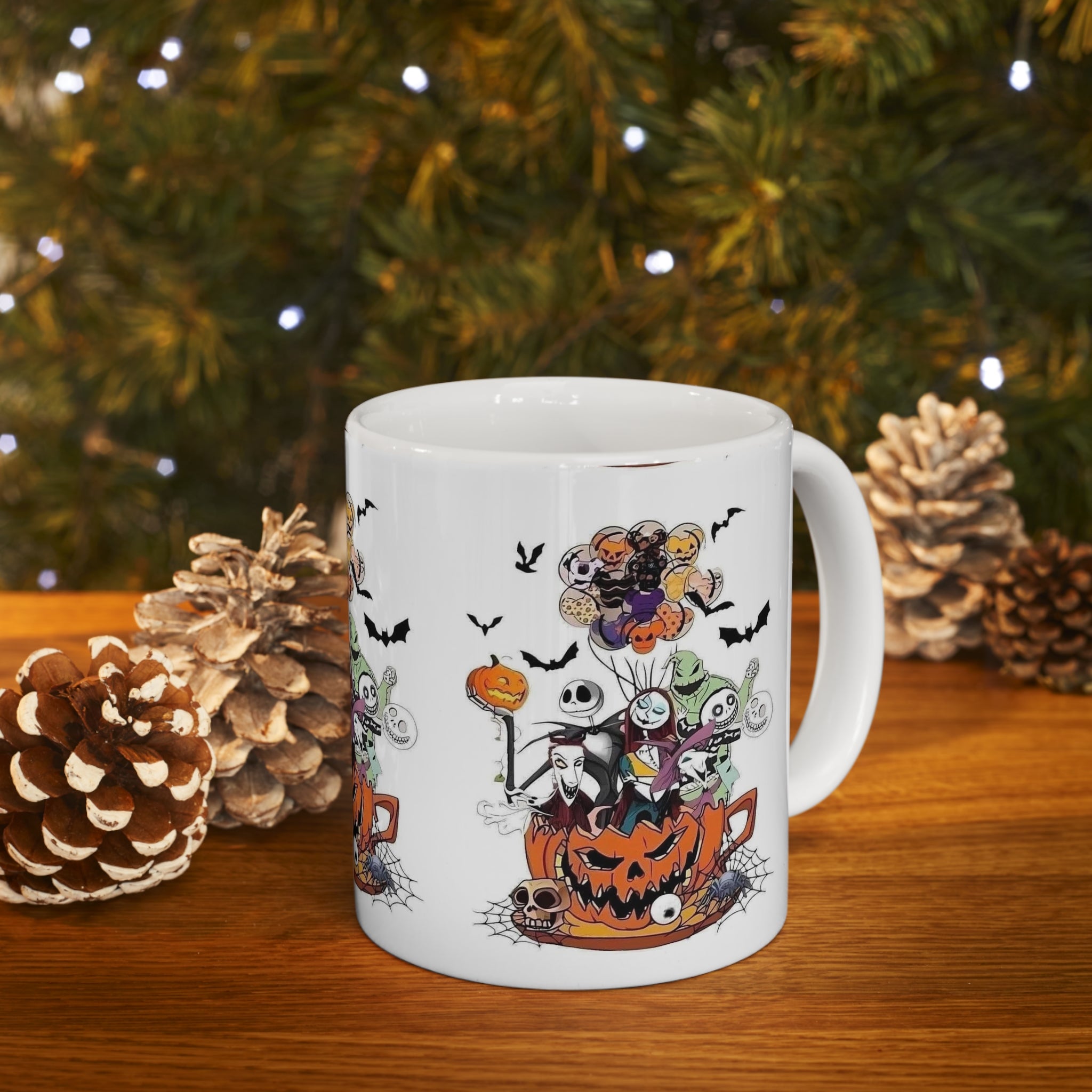 Nightmare Before Christmas- ๐ White Ceramic Mug - Creations by Chris and Carlos